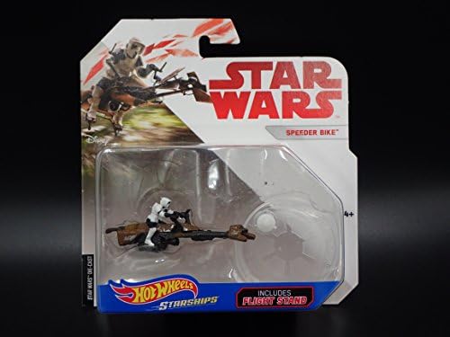 SPEEDER BIKE STAR WARS HOT WHEELS STARSHIPS w/ FLIGHT STAND