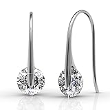 TK Beauty Platinum Plated Swarovski Crystal Silver Dangle Earring