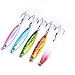 Aorace 5pcs/lot 7.7cm 28g Fishing Metal Lure Lead Fish Hook with Feather Crankbaits Bass