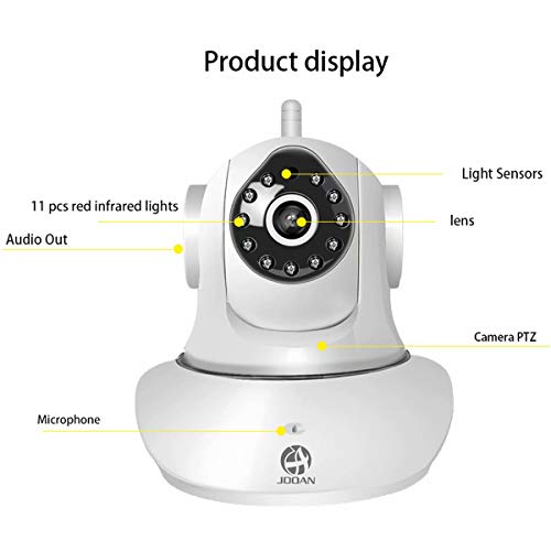 JOOAN WiFi Security Camera IP Inddor Home Camera Wireless with Two-Way Audio Night Vision 720P Camera for Pet Baby Monitor