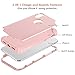 BENTOBEN Compatible with Phone Case iPhone Xs/iPhone X, Full Body Heavy Duty Shockproof Drop Protection 3 in 1 Hybrid Hard PC Anti-Slip Soft Rubber Bumper Protective Cover for Girls Women, Rose Gold