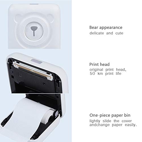 image for fosa Mini Thermal Printer Bluetooth Wireless Printer Support USB Pocke