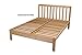 KD Frames Charleston Platform Bed - Full Bed Frame - Unfinished Wood Bed Frame - Natural, Minimalist Bed with Slatted Headboard - Easy Assembly, No Box Spring Needed - Solid Wood Full Platform Bed