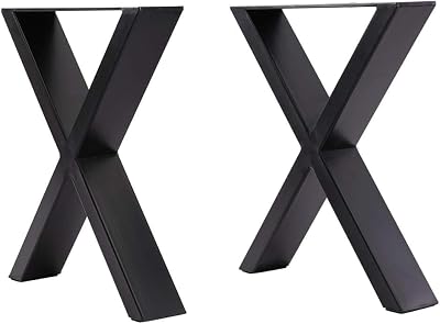 INMOZATA Heavy Duty X Shaped Table Legs Set of 2 W80cm H71cm with Screws