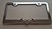 Batman Chrome 3D logo on Chrome Metal License Frame with screw caps included