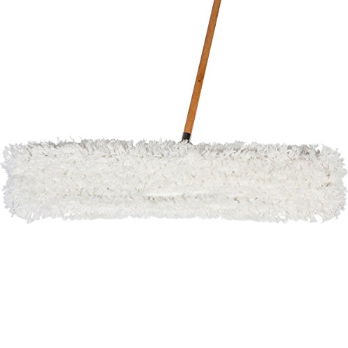 image for AMR Market Commercial Strength Dust Mop With Solid Wood Handle and Met