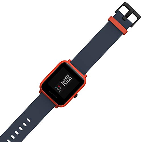 Amazfit BIP smartwatch by Huami with All-Day Heart Rate & Activity Tracking, Sleep Monitoring, GPS, 30-Day Battery Life, Bluetooth (Cinnabar Red), One Size