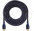 KAYO Hi-Speed HDMI1.4 Cable 40 FT/ Blue, Black Sleeve/ Supports Ethernet,3D,4K & Audio Return, Bonus CABLE Tie