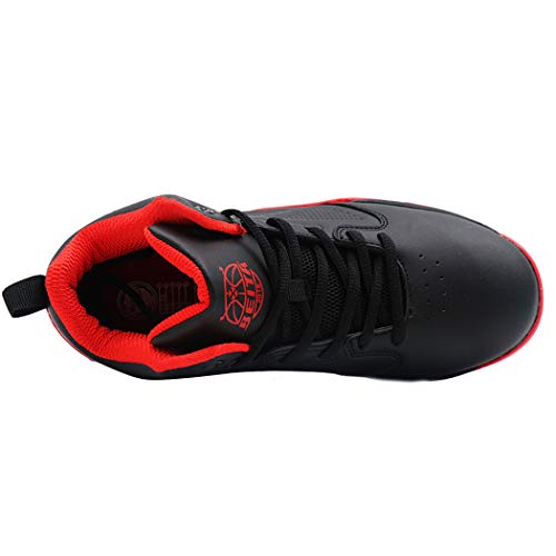 BEITA Boy's Basketball Shoes, Professional Childrens Big Kids' Grade School Teen Boy Athletic Sneakers BlackRed