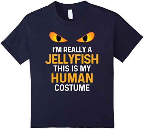 Kids Jellyfish Halloween Shirt Funny Costume 6 Navy