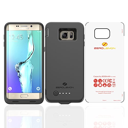 ZeroLemon Galaxy S6 Edge Plus 8500mAh Extended Charger Case with Soft TPU Full Edge Protection (NOT COMPATIBLE WITH GALAXY S6 EDGE/GALAXY S6) - Black