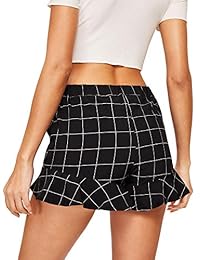 Pantalones cortos de verano con bolsillos y botones en la parte delantera para dama