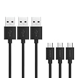 AUKEY Micro USB Cable 4ft x 3 Pack Android USB to Micro USB Cable High Speed USB 2.0 Sync and Charging Cord for Samsung Galaxy S7 S6 Edge, Kindle, Huawei, HTC, Sony, Motorola, Nokia, Tablet - Black