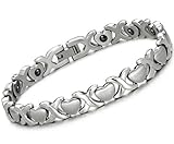 Women's Power Ionics Titanium Magnetic Bracelet Balance Band Energy Sweet Heart Style