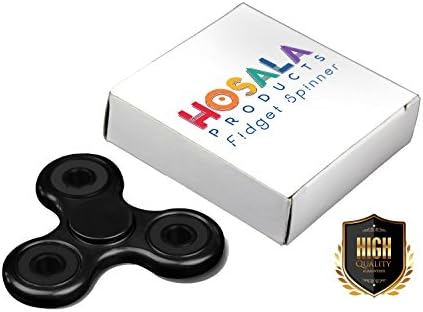 HOSALA-SPINNER FIDGET HAND TOY TORQBAR EDC Focus Premium Hybrid Ceramic. Smooth Surface Non-3D printed. Ultra Durable. Reduce ADHD, Stress, anxiety, boredom. Men, women, children. Black
