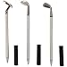 Golf Pens with Mini Desktop Golf Bag Holder on the Green with Mini Golf Ball, 6-Piece Gift Set