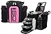 Isolator Fitness 3 Meal ISOBAG Meal Prep Management Insulated Lunch Bag Cooler with Stackable Meal Prep Containers, ISOBricks, and Strap - MADE IN USA (Black/Pink Accent)