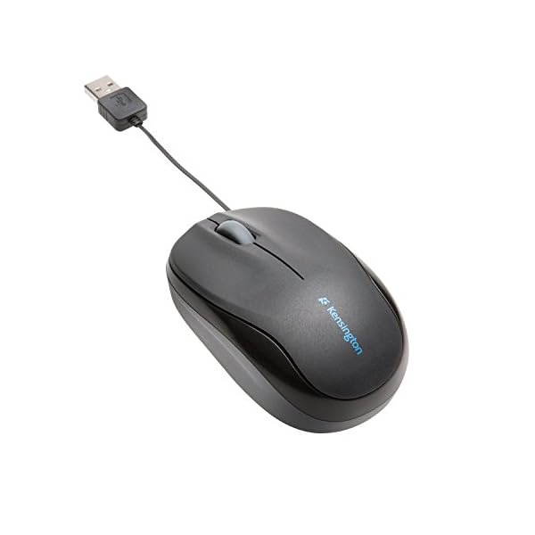 Kensington Pro Fit Retractable Mobile Mouse for Mac or PC (Black)