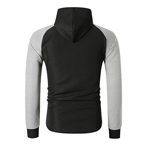Men's Gym Contrast Jogging Sweatsuit Full Tracksuit Hoodies Joggers Set Activewear White