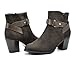 DREAM PAIRS Women's Stylish Ankle Side Zipper Belted Chunky Stacked Heel Fur Interior Booties