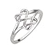 CloseoutWarehouse 925 Sterling Silver Hearts Infinity Fusion Ring Size 6