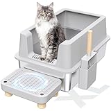 Stainless Steel Cat Litter Box - Enclosed Litter