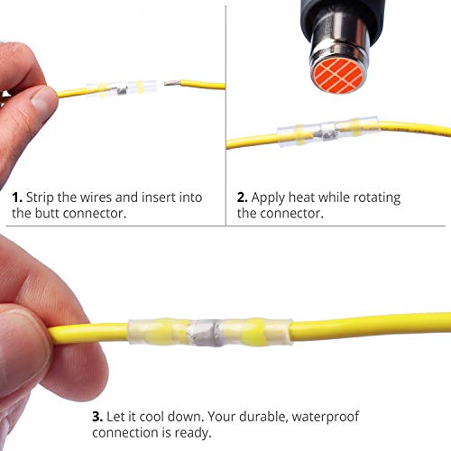 Wirefy 110 PCS Solder Seal Wire Connectors Kit Heat Shrink Solder