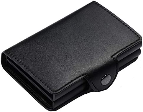 Edmen Genuine Leather Automatic Pop-up Card Case Wallet | Best RFID Blocking Wallet | Front Pocket Card Wallet