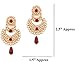 Touchstone Indian Bollywood Crystals and red Chand Bali Designer Jewelry Earrings in Gold Tone for Women