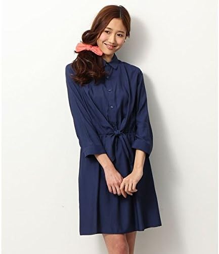 Amazon ロペピクニック Rope Picnic ワンピース ウエストリボンシャツワンピース 40ネイビー 38 M ワンピース チュニック 通販