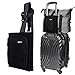 Luggage Straps for Suitcases - Easy Bag Bungee Bag Holder with Storage Strap Organizer - Travel Accessories, No Elastic, Zipper Black