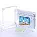 AMEITECH 5x7 Acrylic Photo Frame, Magnetic Picture Frames, 10 + 10MM Thickness Stand in Desk Table, Clear (5 Pack)
