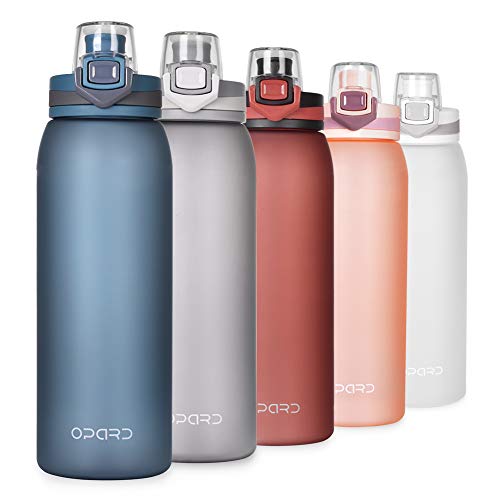 Opard 30oz Sports Water Bottle with Leak Proof Flip Top Lid BPA Free