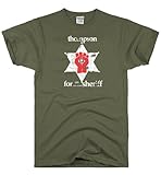 DirtyRagz Men's Hunter S. Thompson Sheriff Gonzo T Shirt L Military Green