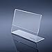 Display4top 3 Pack, 11 x 8.5 Inches Displays Clear Acrylic Slanted Sign Holders Landscape Ad Frame (Unbreakable)