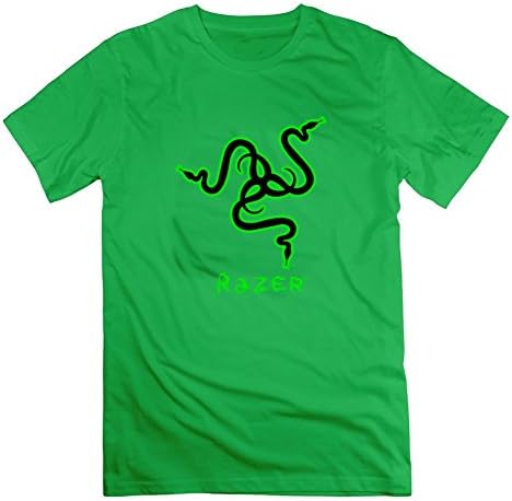 Informal Different Neon Razer Logo Cotton Tee X-large Men Green