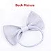 KOONY Baby Girls Bow Hair Tie Elastic Rubber Bands Ponytail Holder Mini Hair Accessories 20pc/set (White)