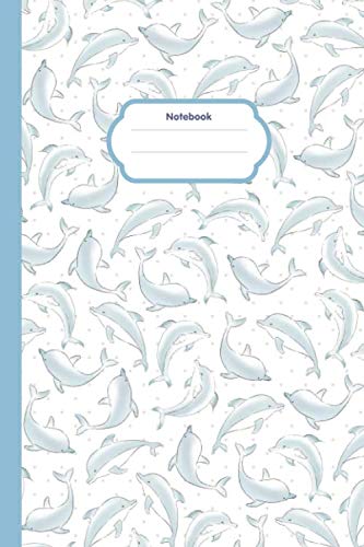 Doodle of Freedom Dolphin notebook - 6 x 9 inches - 100 pages: Kind Dolphin Ocean Sea Lined Notebook - Composition Book - Journal - Planner - Diary