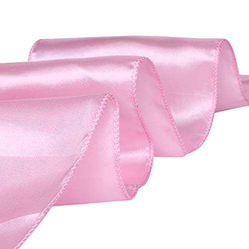 Fvstar 25pcs Red Satin Chair Sashes Bows Wedding Chair Ribbon Party Chairs Back Tie Bands for Bridal and Events Supplies Baby Shower Trade Show Decorations Without White Covers