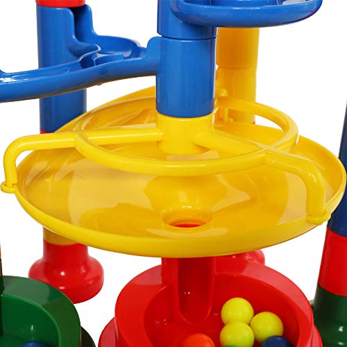 BMAG Marble Run for Kids, Marble Race Track Set, Marble Maze Coaster STEM Building Toys 62PCS