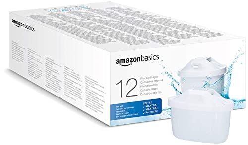 Cartuchos filtrantes de Agua, Aptos y compatibles con Todas Las BRITA Incl.PerfectFit & Jarras, Paquete de 12
