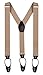 JIERKU Men's Suspenders Adjustable Suspenders for Men Leather Suspenders