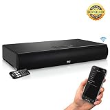 Pyle TV Soundbar Soundbase Bluetooth  - Upgraded 2018 Wireless Surround Sound System for TV's With Built-in Subwoofer, Remote Control, AUX RCA Optical Digital Inputs for TV PC - PSBV600BT