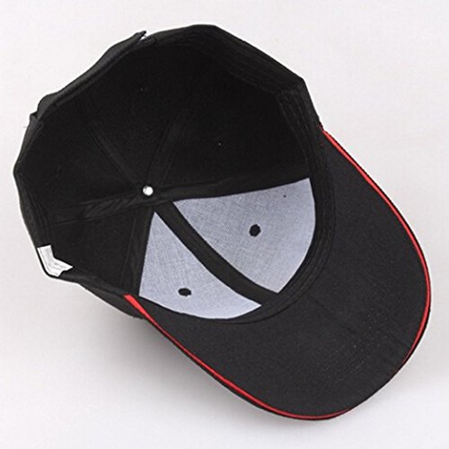 Challyhope Classic Baseball Hat, Unisex Plain Baseball Cap Adjustable Size Curved Visor Hat. Polo Style Low Profile (Black 002)