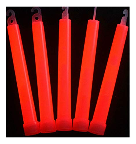 25pcs 6inch Industrial Grade Glow Sticks Camping Emergency Outdoor Light Red