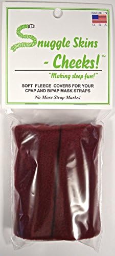 Snuggle Skins Cheeks! - CPAP Straps Covers - No More Strap Marks! (Burgundy)