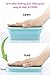 Set of 4 Collapsible Food Storage Containers with Lids Portable Silicone Food Containers Microwave Freezer Safe Lunch Box Bento Box Folding Outdoor Picnic Travel Food Containers(Blue)
