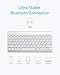 Anker Ultra Compact Profile Wireless Bluetooth Keyboard for iOS, Android, Windows and Mac with Rechargeable Battery and Aluminum-Effect Finish (White)
