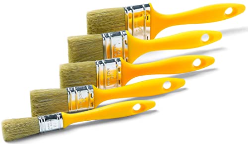 Paint Brush Set 5 Piece Yellow, Fulfilled by Amazon is the Fastest Way, 70396