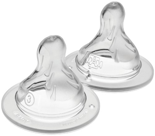 Mam Nipples Fast Flow, 4+Months, 2 x 2-pack (4 nipples total)